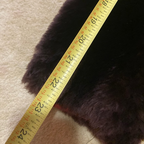 Vintage Genuine - Mouton Lamb Shearling Fur - Reddish Brown Cropped Coat - Picture 9 of 11